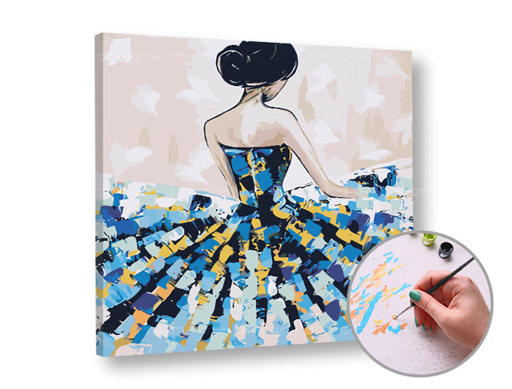 paint by numbers femeia in rochie albastra ro xonfb565e1