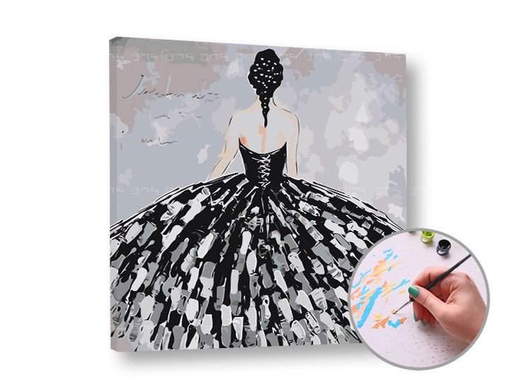 paint by numbers femeia in rochie neagra ro xonfb558e1