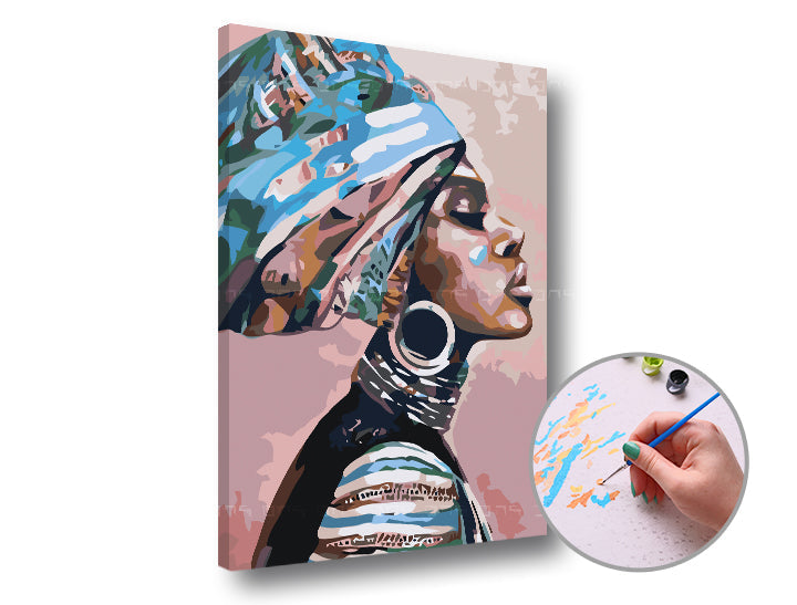 paint by numbers femeie cu turban ro xonchfc047