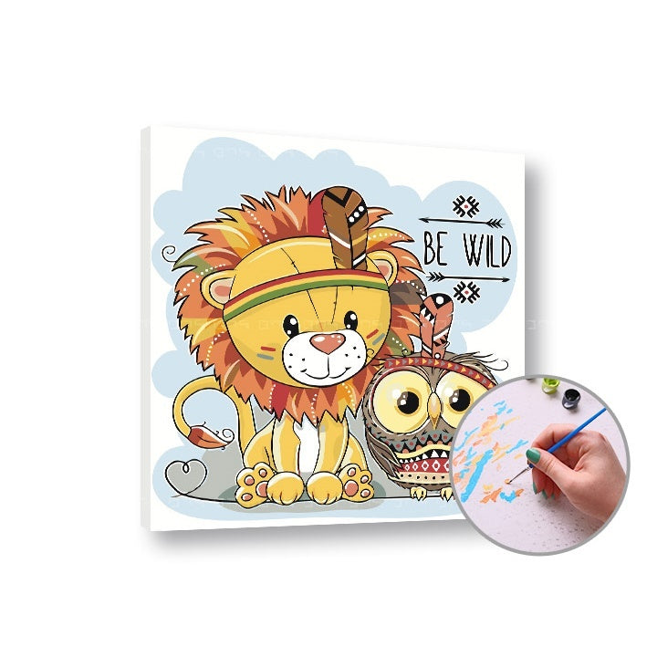 paint by numbers lion dificultate scazuta ro xonkid027e1