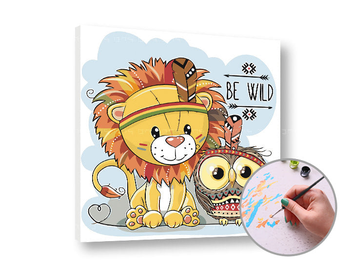paint by numbers lion dificultate scazuta ro xonkid027e1