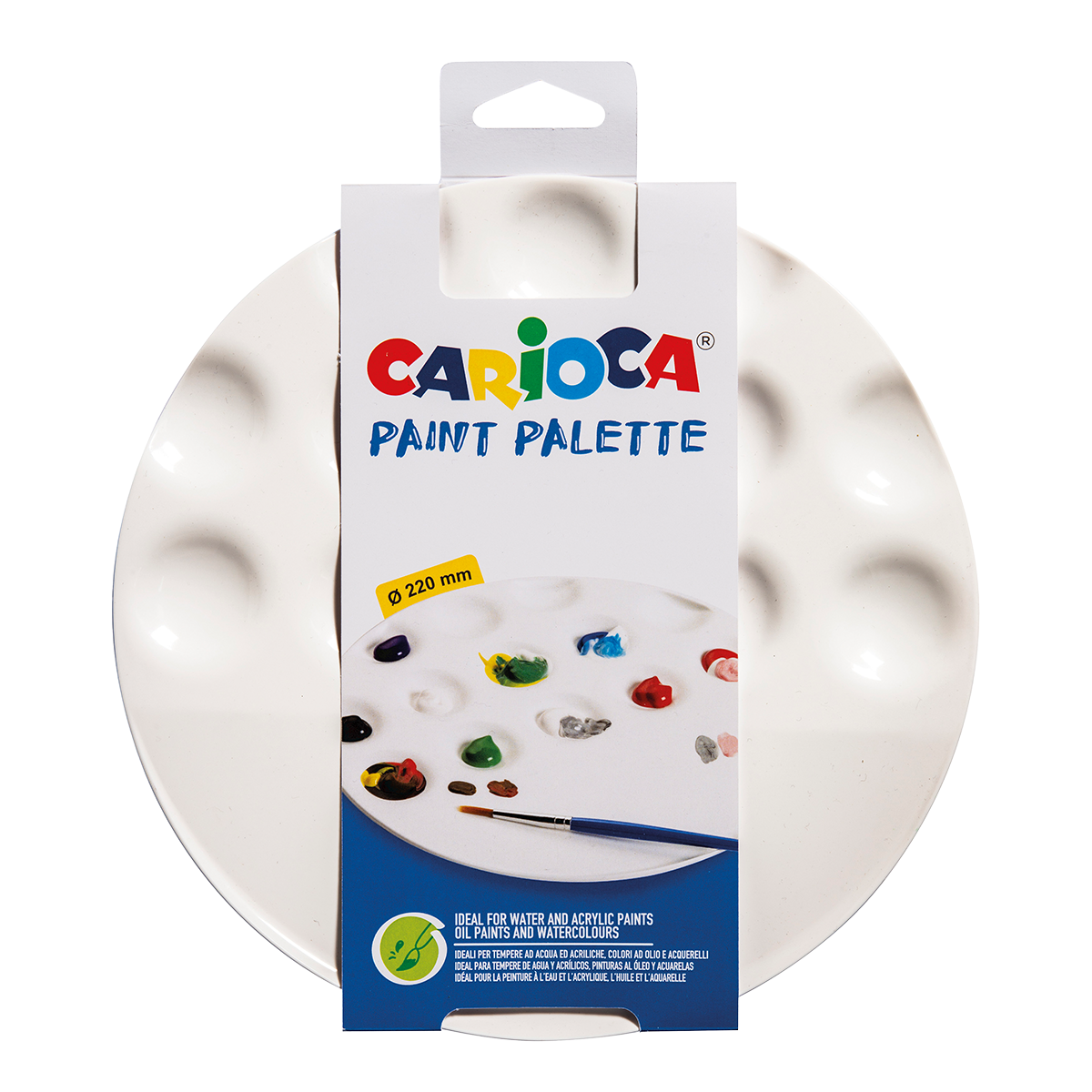 Paletă de pictură Carioca pentru 13 culori