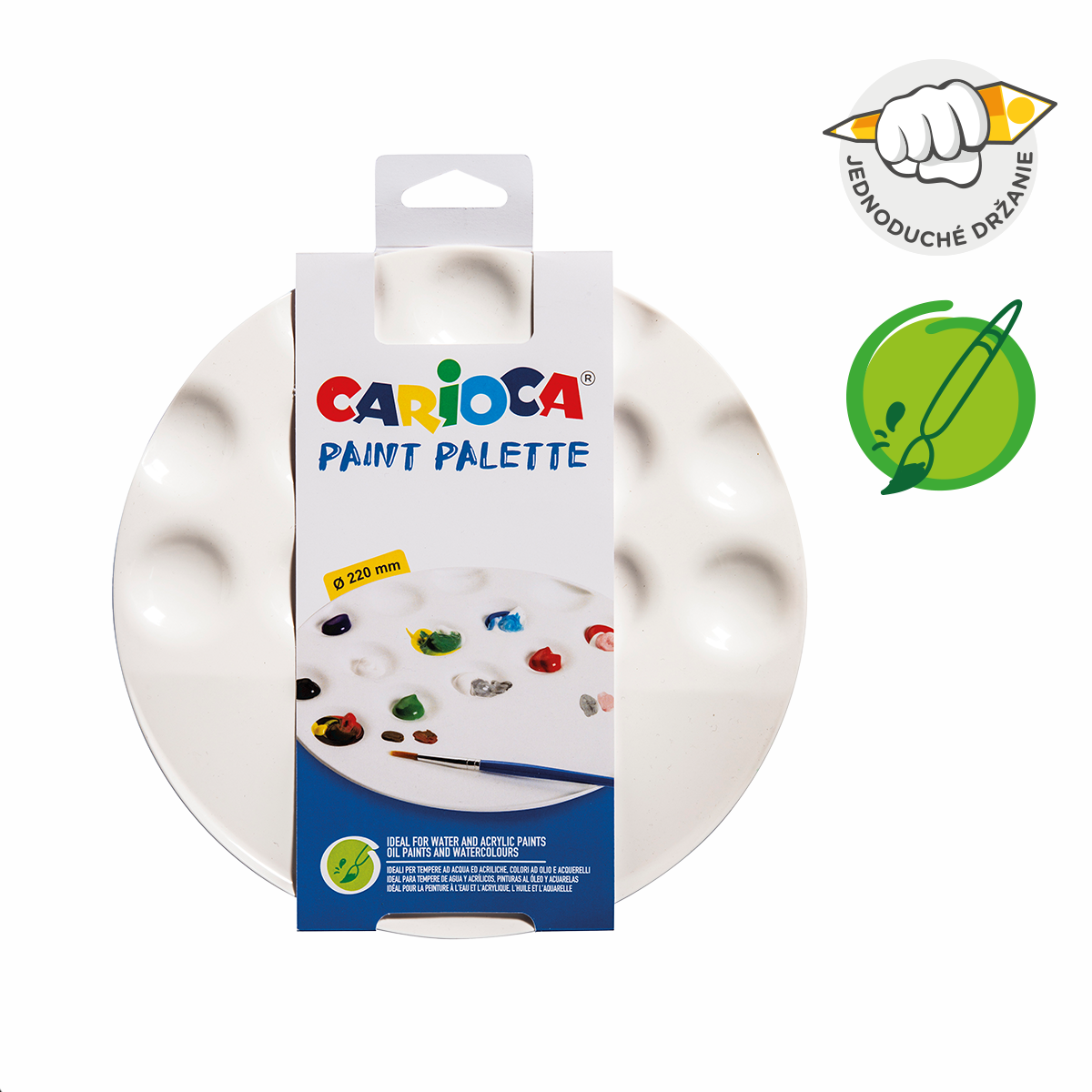 Paletă de pictură Carioca pentru 13 culori