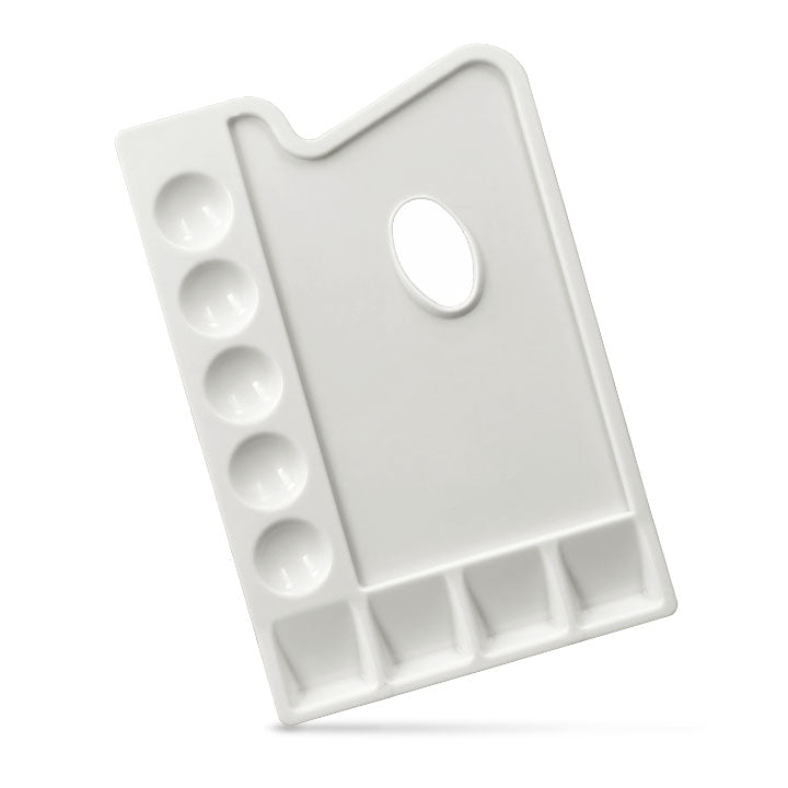 paleta pentru pictura dreptunghiulara leniar din plastic 23 5 x 16 5 cm ro len91080