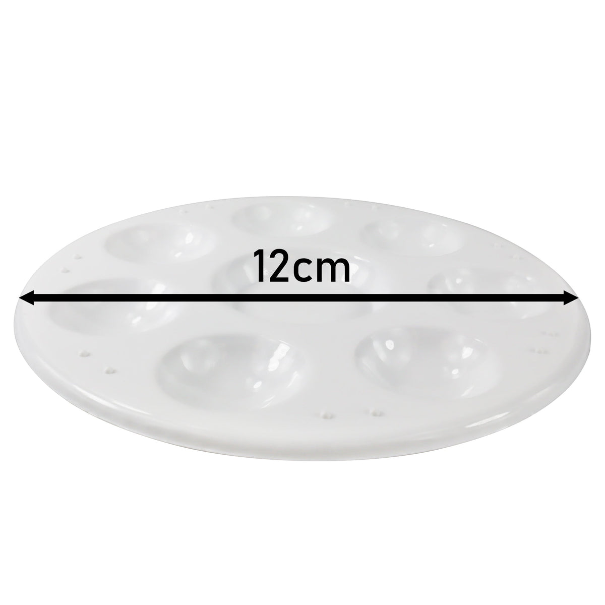 Paletă rotundă pentru pictură 12 cm | albă Phoenix