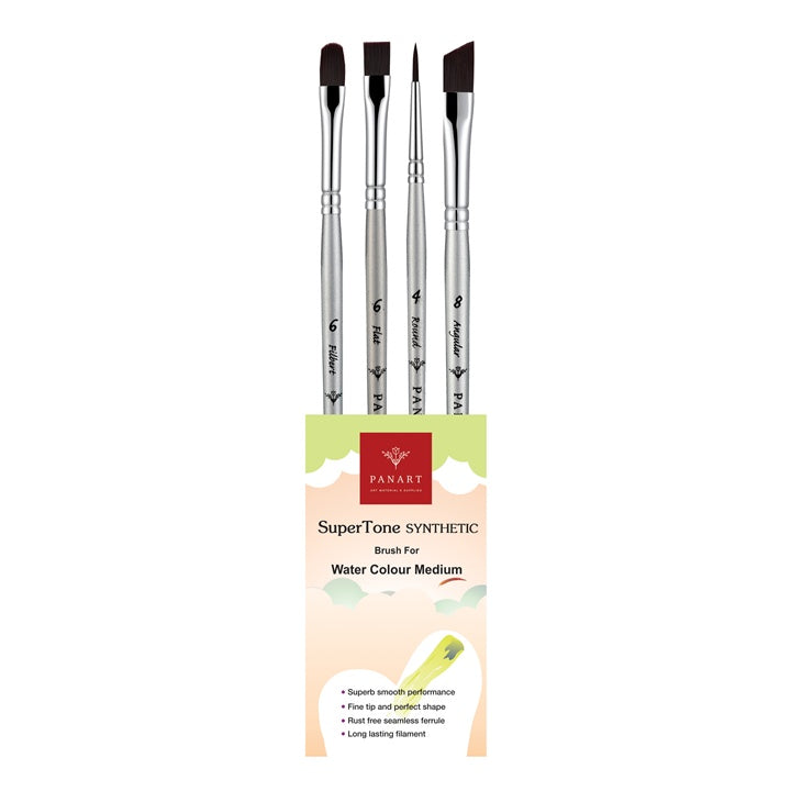 panart supertone watercolor set de pensule sintetice 4 buc ro pnratl 06