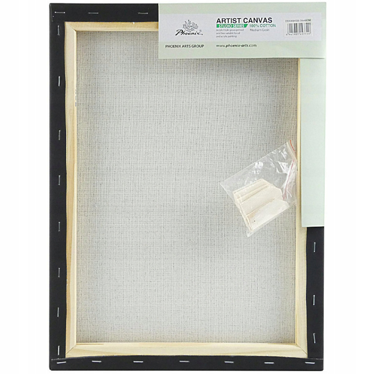Pânză pentru pictură pe șasiu Phoenix, neagră, 260 g/m², 20 x 30 până la 50 x 70 cm, alegeți dimensiunea