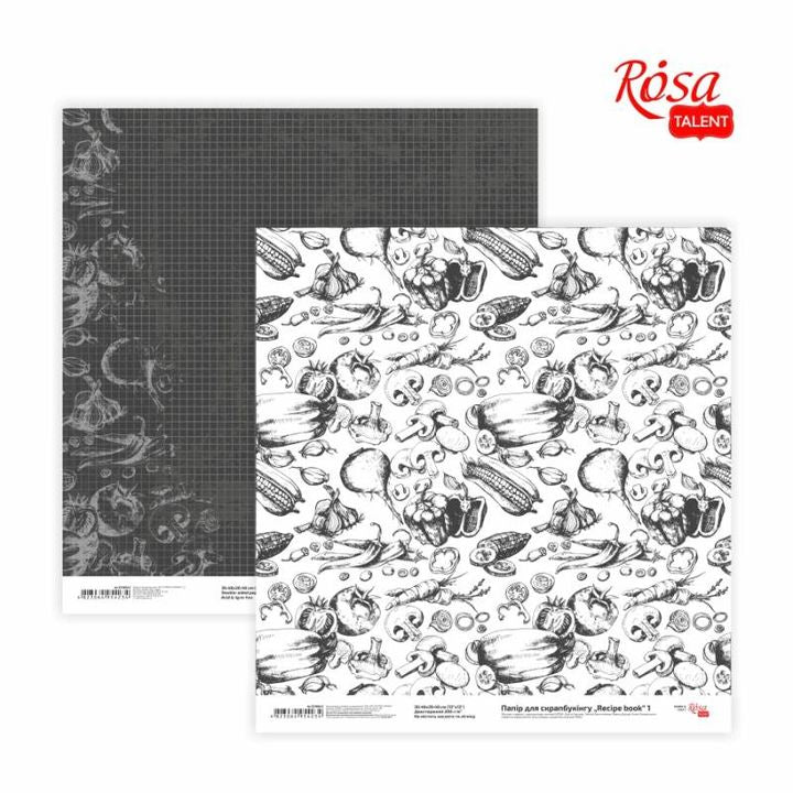 Hârtie pentru scrapbooking 30.48 x 30.48 cm Recipe book | diverse motive