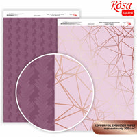 Hârtie pentru scrapbooking Polygon A4 – copper polygon