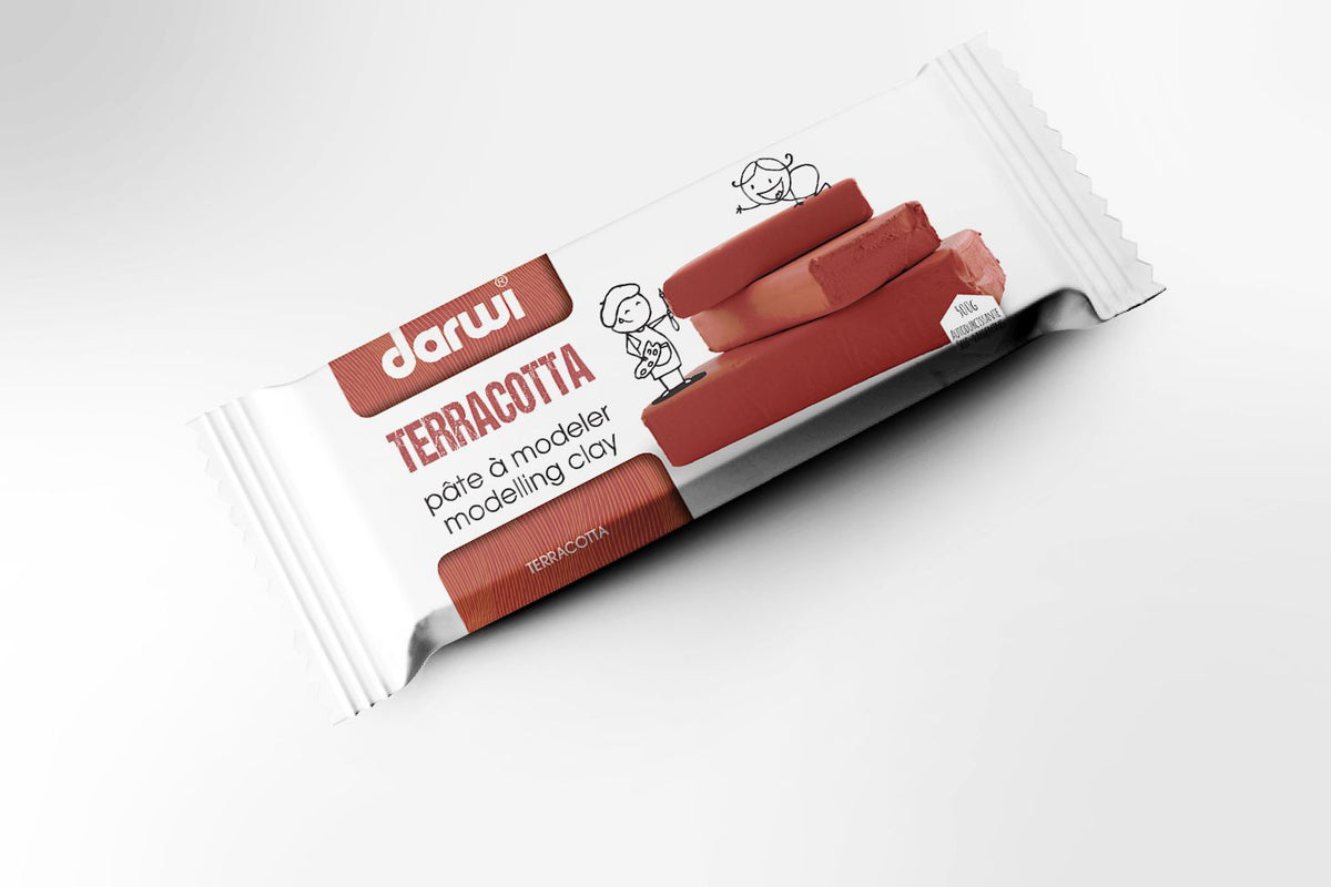 Pastă de modelaj cu uscare la aer DARWI 500 g – teracotă