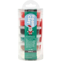 pasta de modelaj foam clay craciun 6 x 14 g