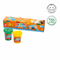 Pastă de modelat Carioca Baby Do 1+, 150 g, culori mixte – 4 ×