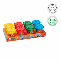 Pastă de modelat Carioca Baby Do 1+, 150 g, culori mixte – 8 ×