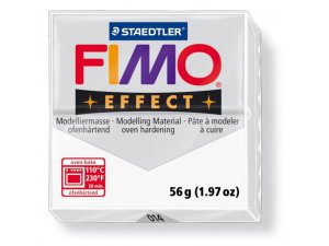 Pastă de modelat FIMO Effect - întarire termică - 56 g - Alb transparent