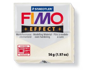 Pastă de modelat FIMO Effect - întarire termică - 56 g - Perla alb