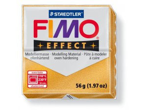 Pastă de modelat FIMO Effect - întarire termică - 56 g - Metalic auriu