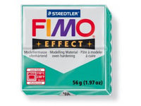 Pastă de modelat FIMO Effect - întarire termică - 56 g - Verde transparent