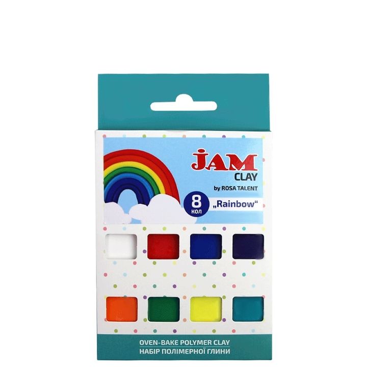 pasta polimerica rosa talent set rainbow 8 x 20 g