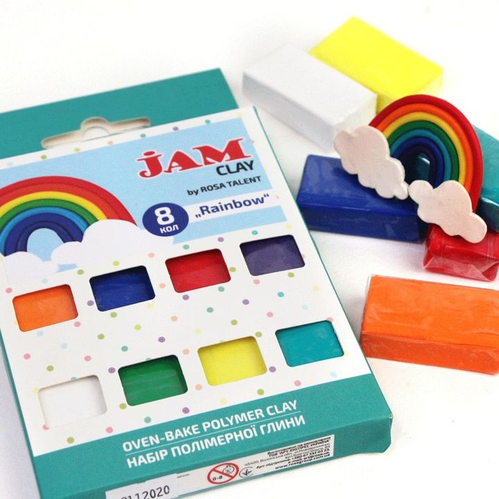 pasta polimerica rosa talent set rainbow 8 x 20 g