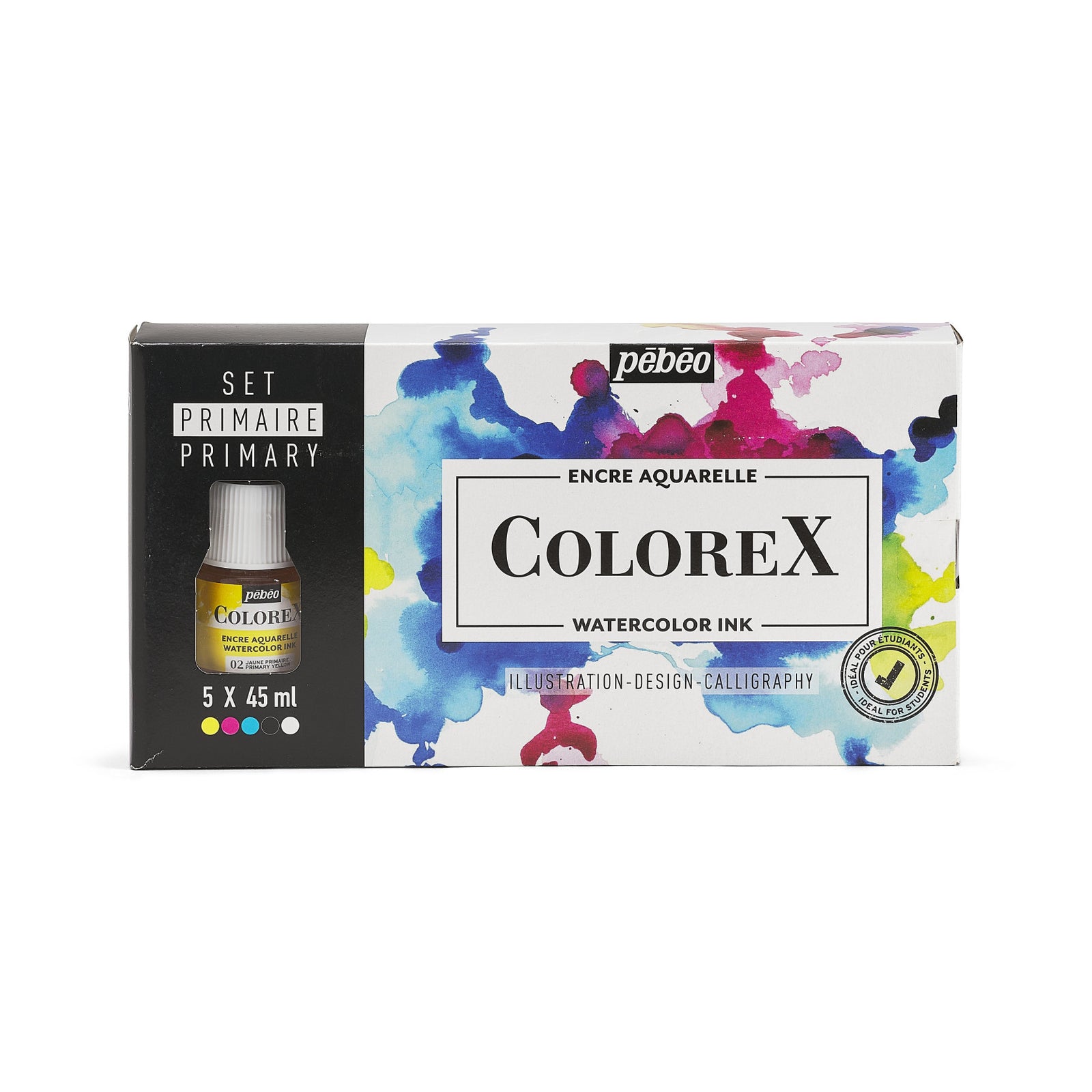 Set de cerneluri acuarelă Pebeo Colorex 5 x 45 ml