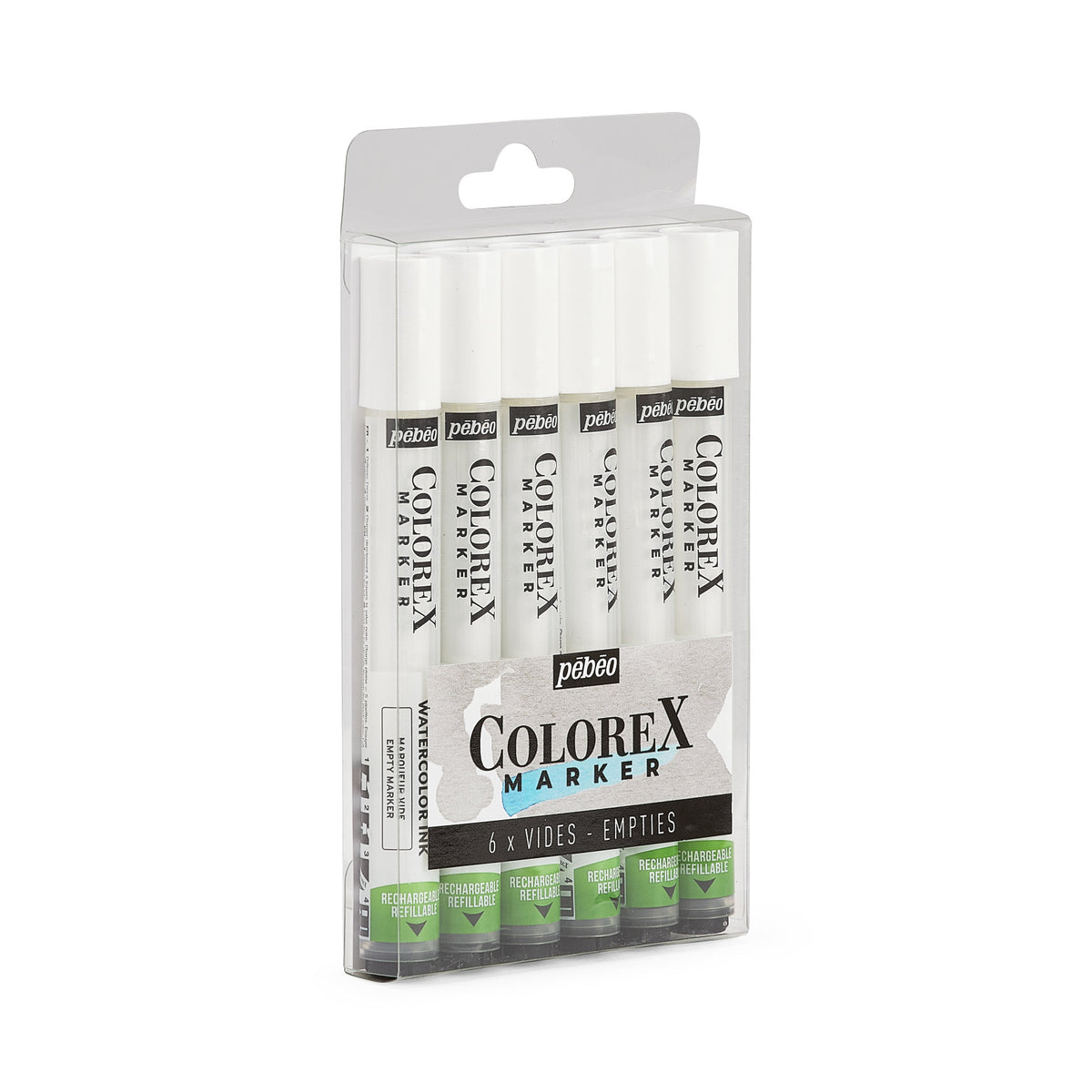 Pebeo Colorex set markere goale reîncărcabile 6 buc