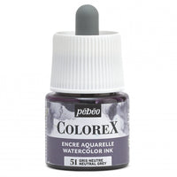 Acuarelă lichidă Pebeo Colorex 45 ml – Gri neutru