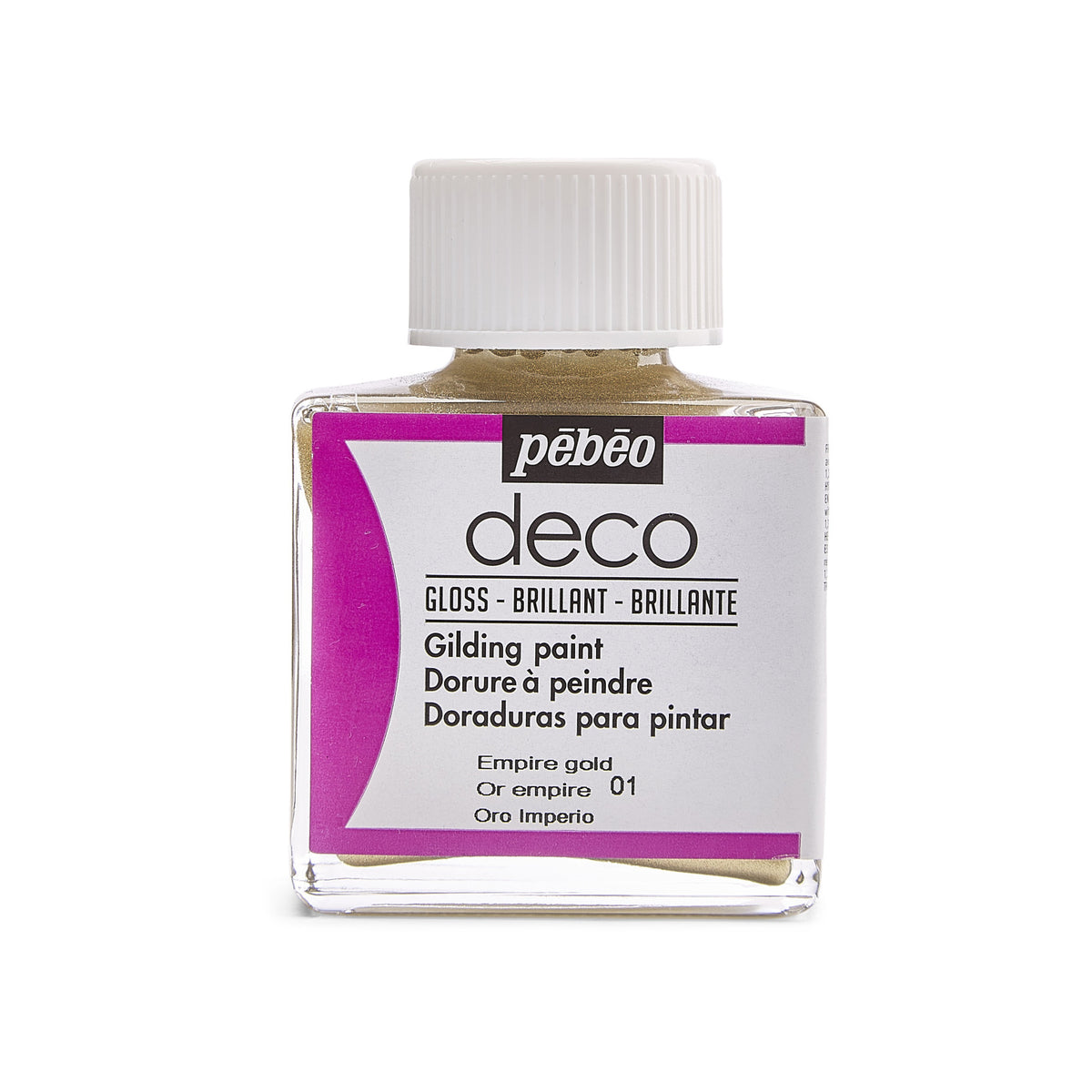 Vopsea acrilică decorativă Pebeo Deco lucioasă 75 ml - auriu