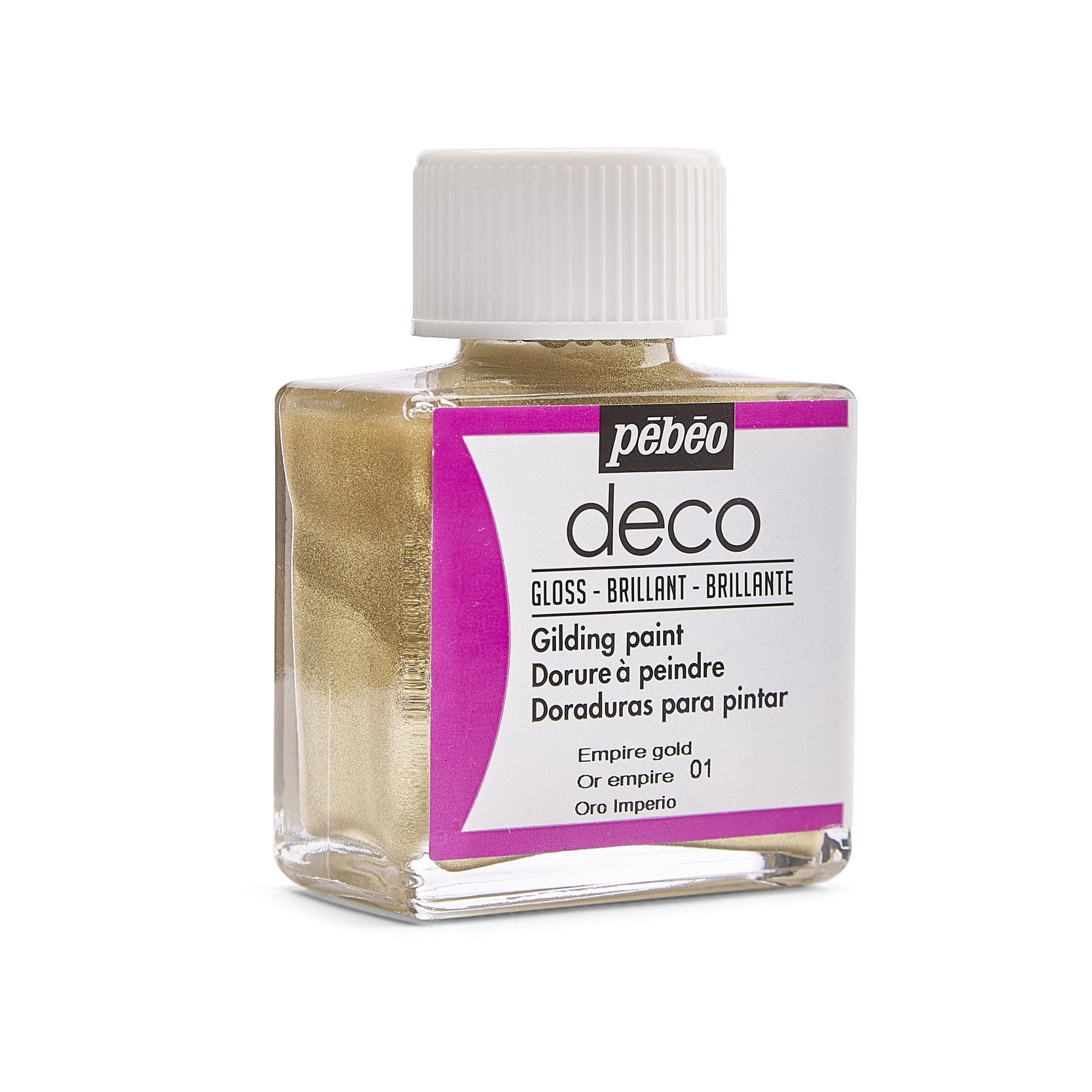 Vopsea acrilică decorativă Pebeo Deco lucioasă 75 ml - auriu