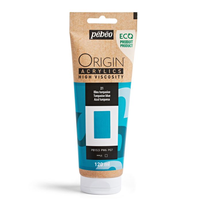 Pebeo ORIGIN Vopsea acrilică 120 ml - albastru turcoaz
