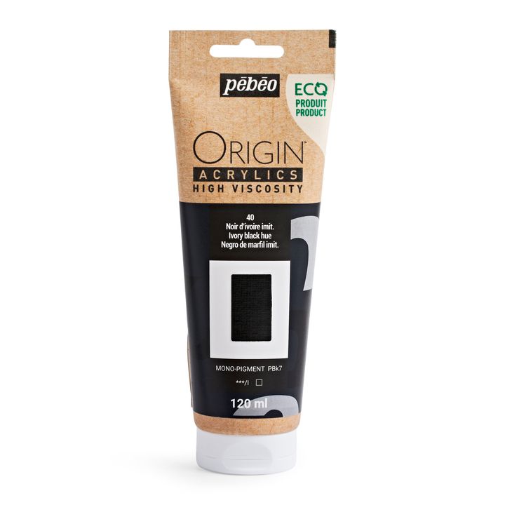 Pebeo ORIGIN Vopsea acrilică 120 ml - ivoire nuanță neagră