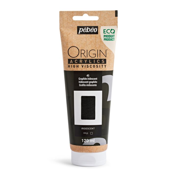 Pebeo ORIGIN Vopsea acrilică 120 ml - grafit iridescent