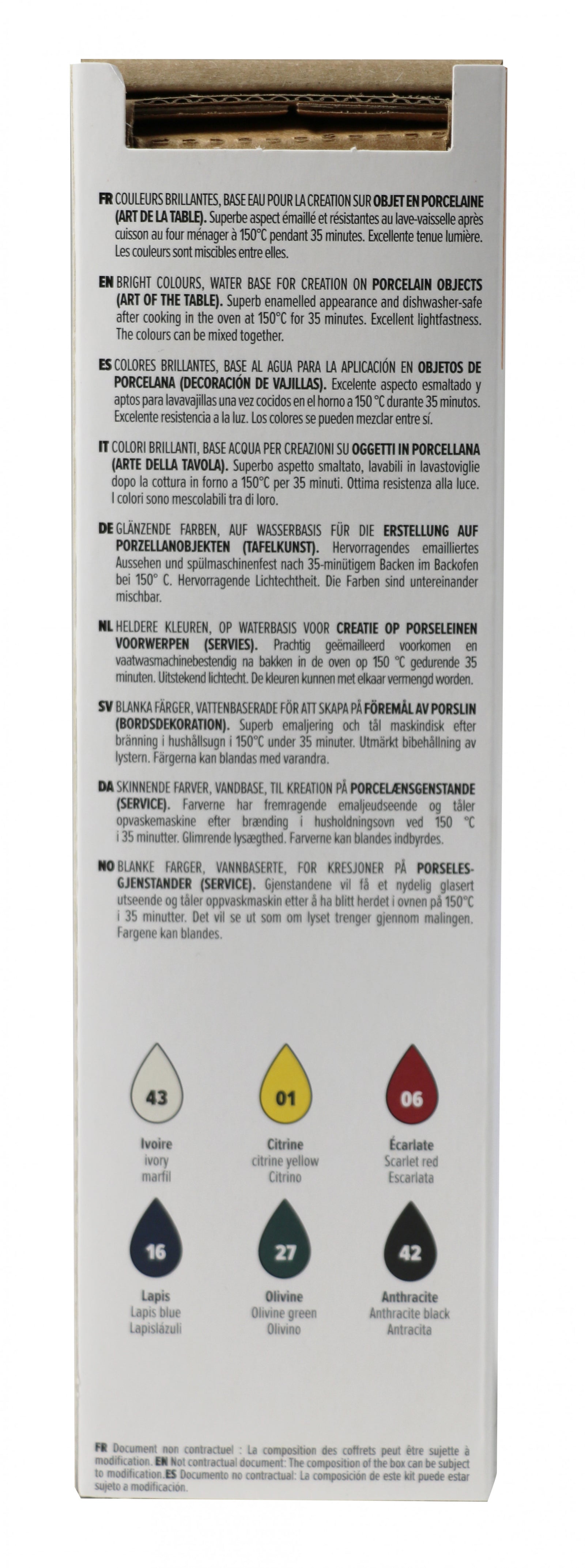 PEBEO Porcelaine 150 set culori pentru porțelan 6 x 20 ml