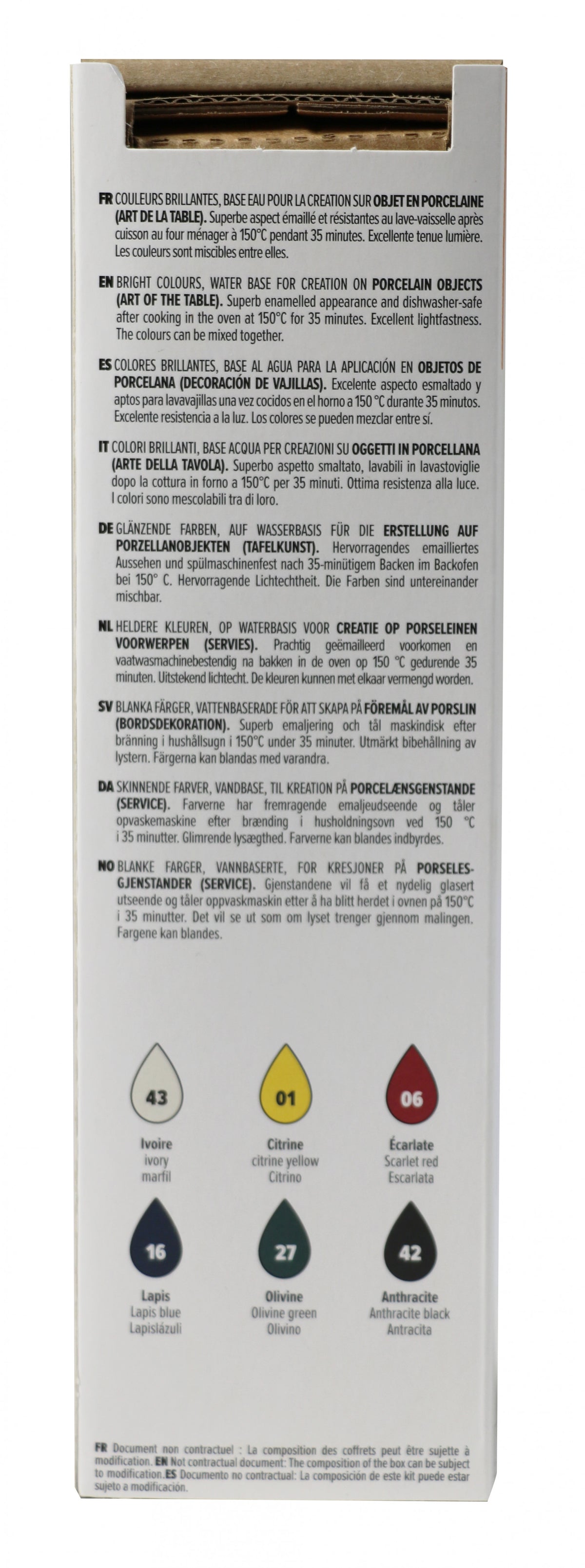 PEBEO Porcelaine 150 set culori pentru porțelan 6 x 20 ml