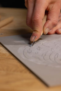 Set dălți pentru linogravură PEBEO Lino – 3 buc