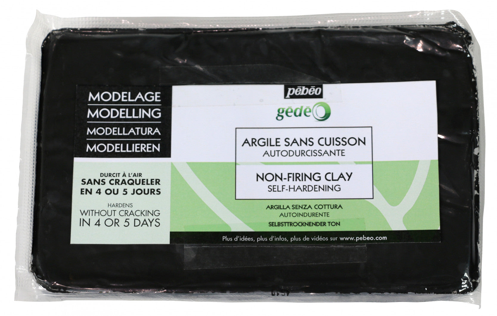 Argilă de modelare Pebeo Gedeo 1.5 kg – negru