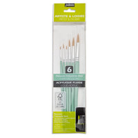 PÉBÉO Set 6 pensule rotunde pentru acrilic