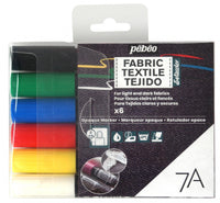 Pebeo set carioci pentru textile Setacolor 6 buc CLASSIC