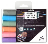 Pebeo set carioci pentru textile Setacolor 6 buc PASTEL