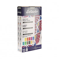 Pebeo Setacolor set culori opace pentru textile 12 x 20 ml