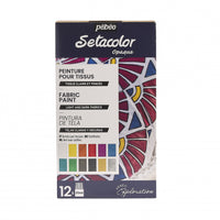 Pebeo Setacolor set culori opace pentru textile 12 x 20 ml