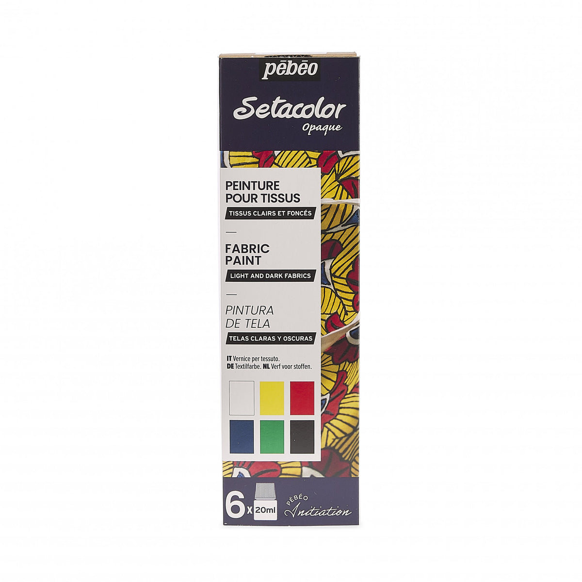 Pebeo Setacolor set culori opace pentru textile 6 x 20 ml