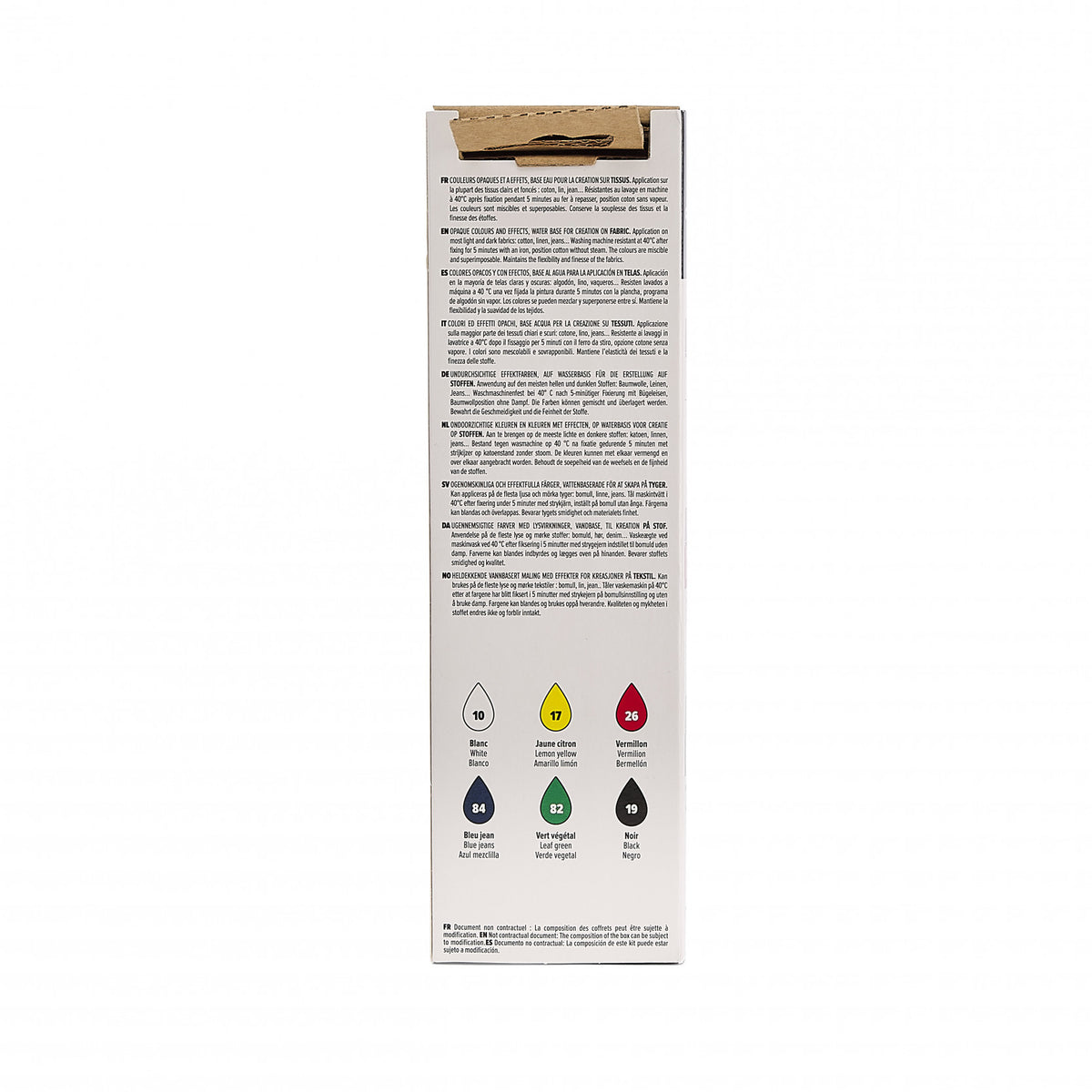 Pebeo Setacolor set culori opace pentru textile 6 x 20 ml