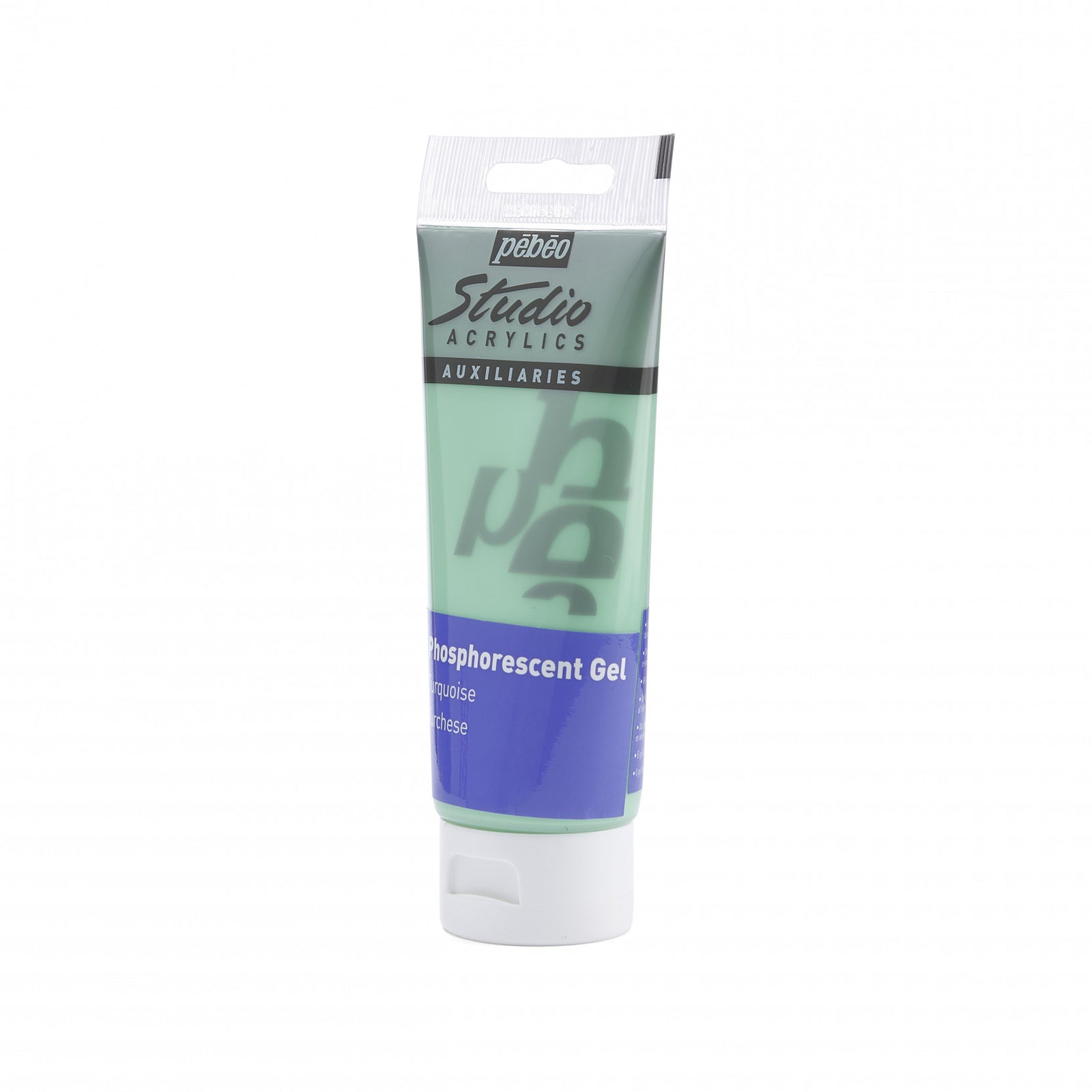 Gel acrilic Pebeo Studio 100 ml Phosphorescent Turquoise