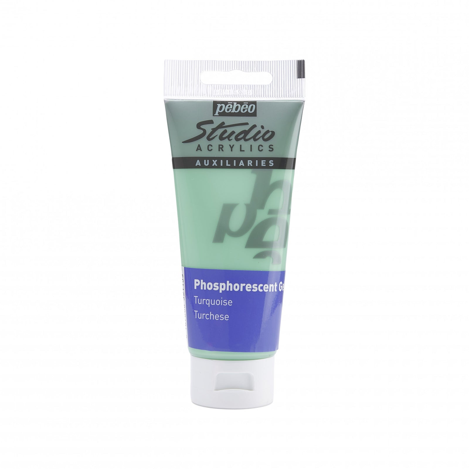 Gel acrilic Pebeo Studio 100 ml Phosphorescent Turquoise