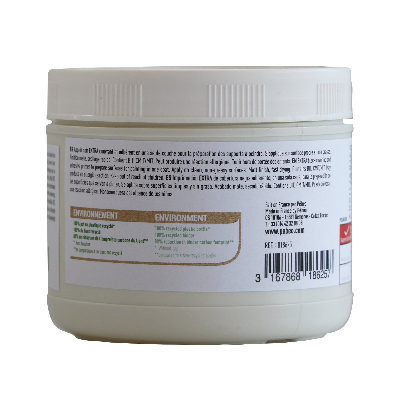 Pebeo Studio Acrylics gesso acrilic negru 475 ml