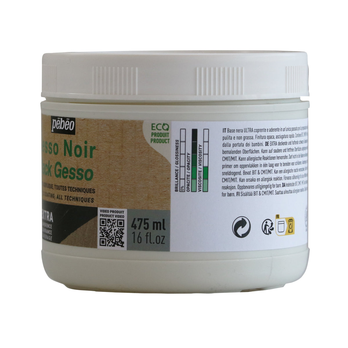 Pebeo Studio Acrylics gesso acrilic negru 475 ml