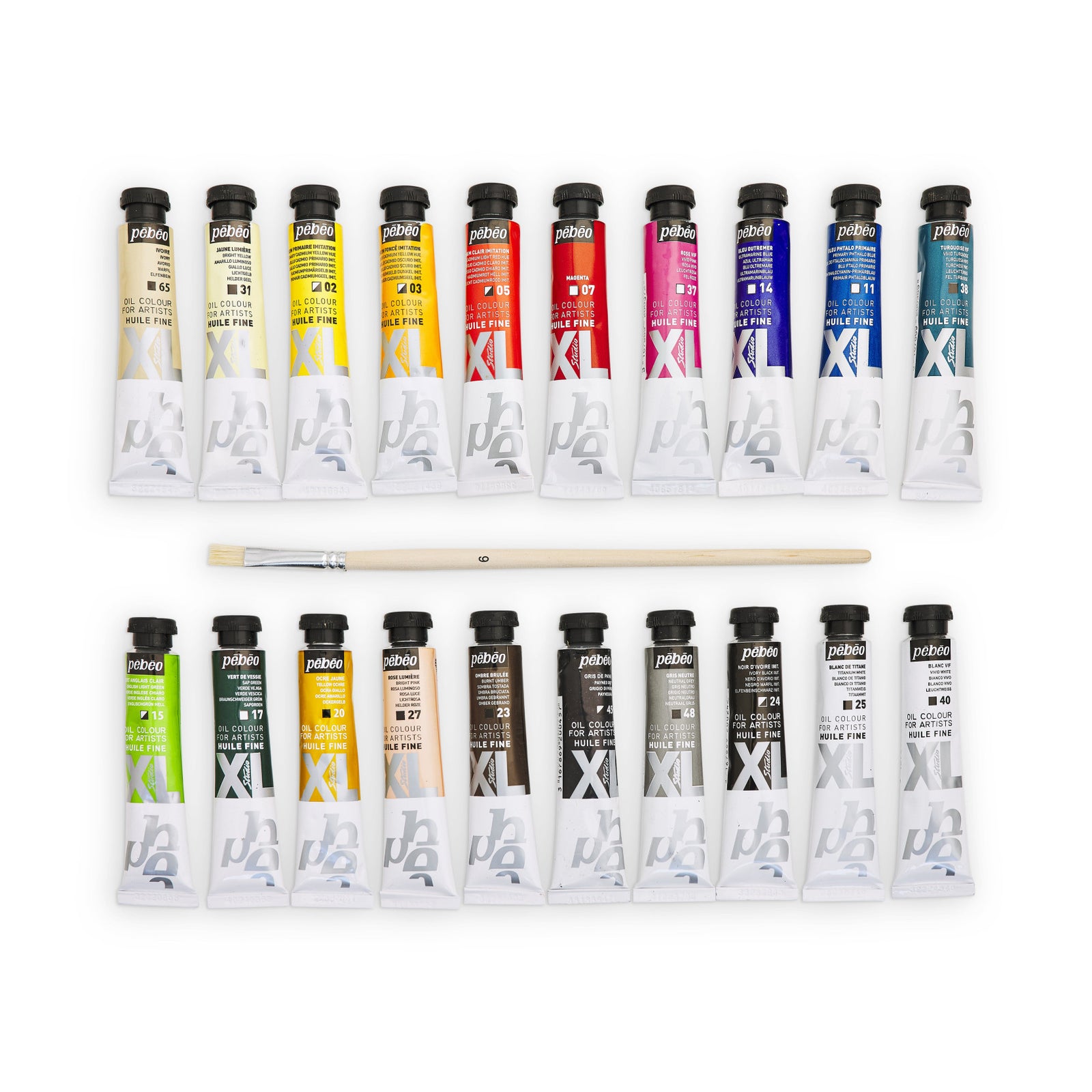 Pebeo Studio XL set culori de ulei 20 x 20 ml cu pensulă