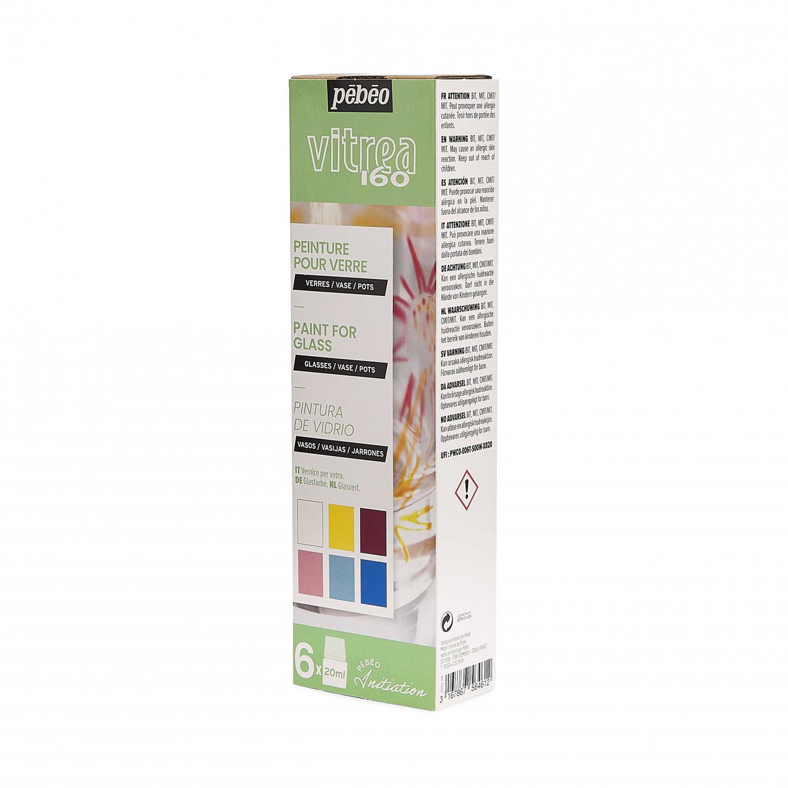 Pebeo Vitrea 160 set culori pentru sticlă 6 x 20 ml