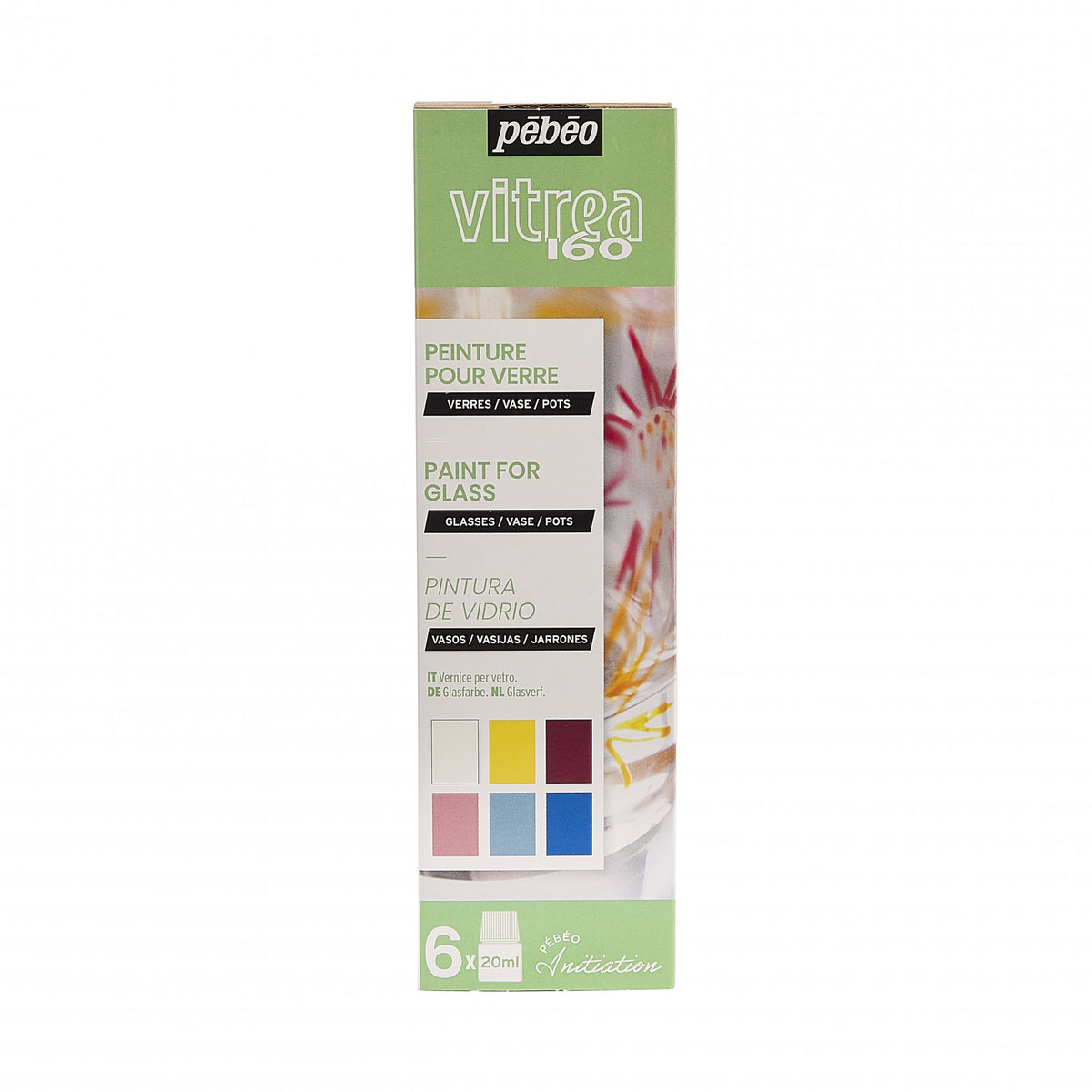 Pebeo Vitrea 160 set culori pentru sticlă 6 x 20 ml
