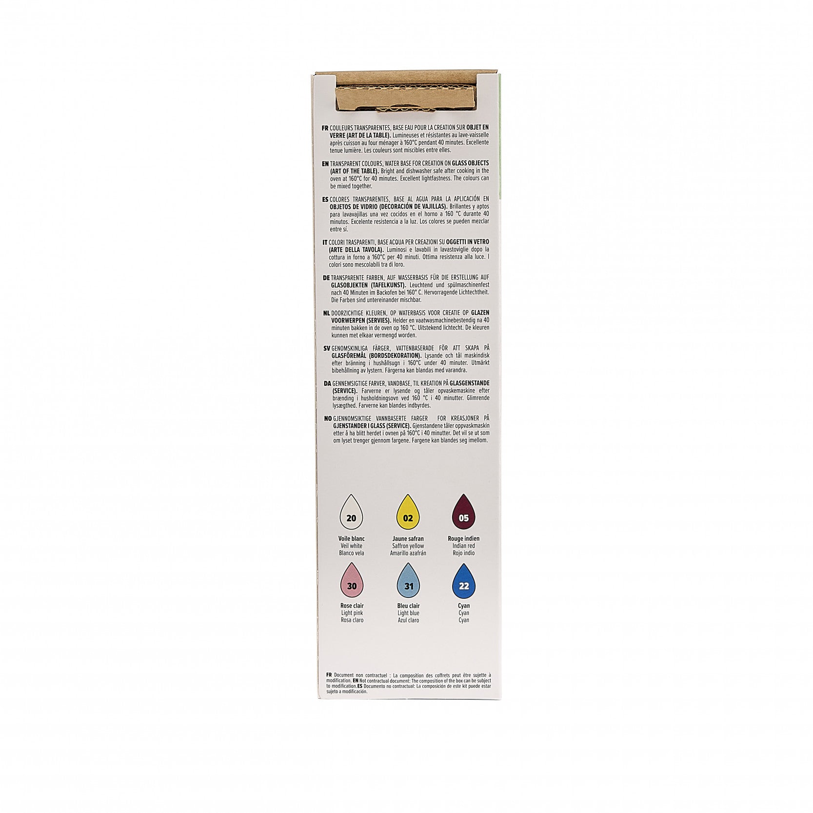 Pebeo Vitrea 160 set culori pentru sticlă 6 x 20 ml